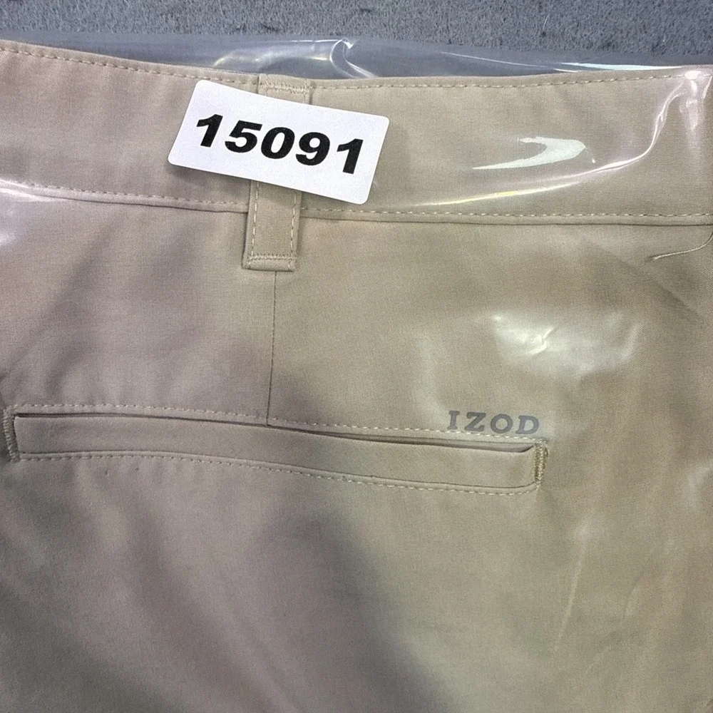 IZOD GOLF Mens Pants  Tan Straight Leg Performance Stretch 36X34